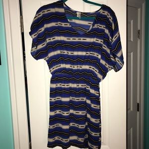 Blue patterned dress